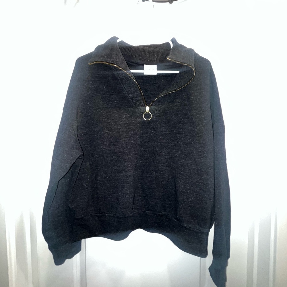 Varley Charcoal half zip sweatshirt